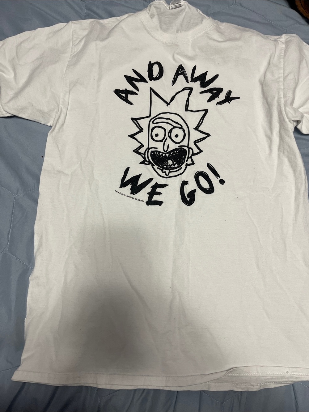 White Graphic Short Sleeve Tee - And Away We Go